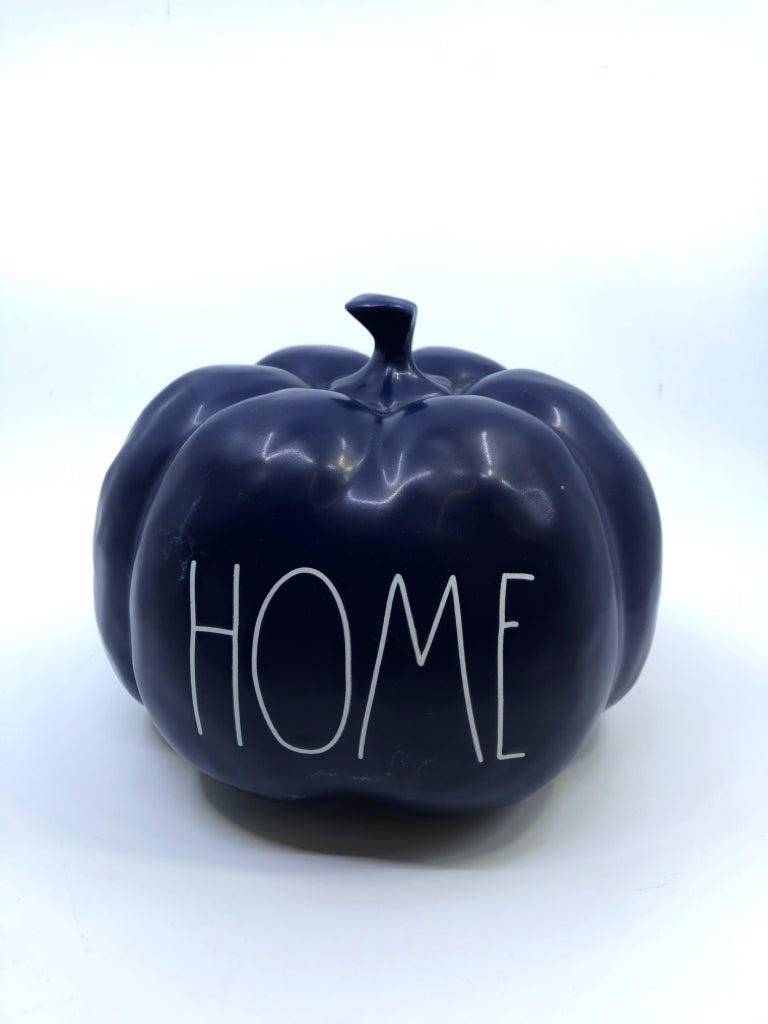 RAE DUNN BLUE HOME PUMPKIN.