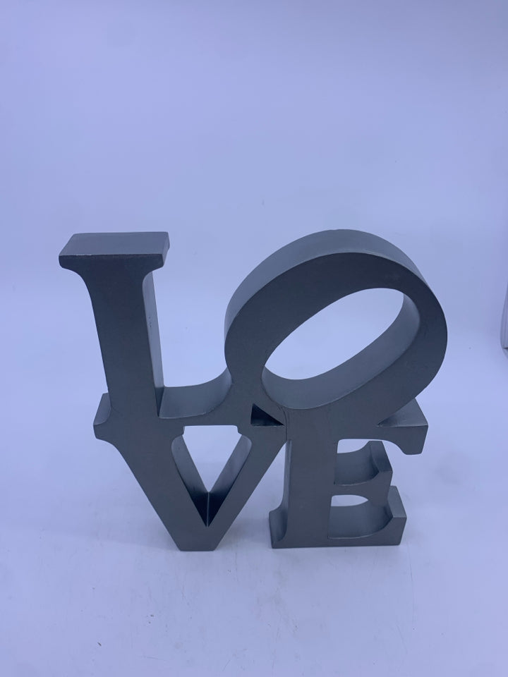 HEAVY SILVER LOVE SIGN.