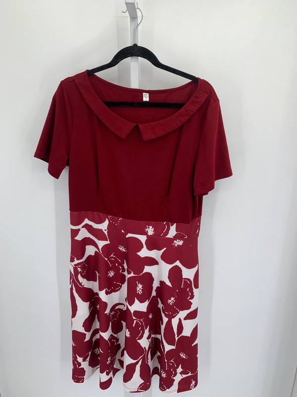 Size 2X Womens Short Sleeve Dress