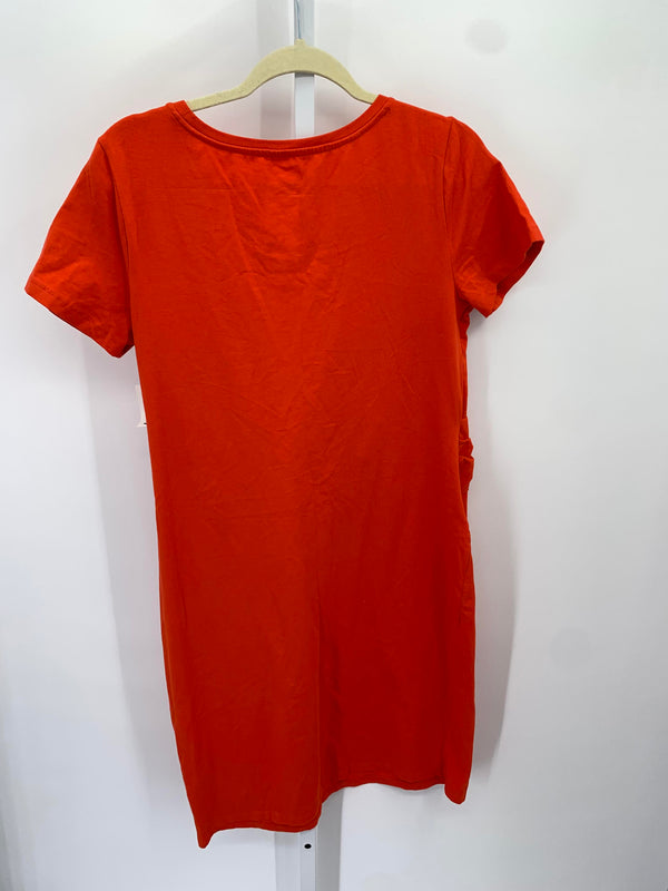 Old Navy Orange Size Large Maternity Short Sleeve Dress