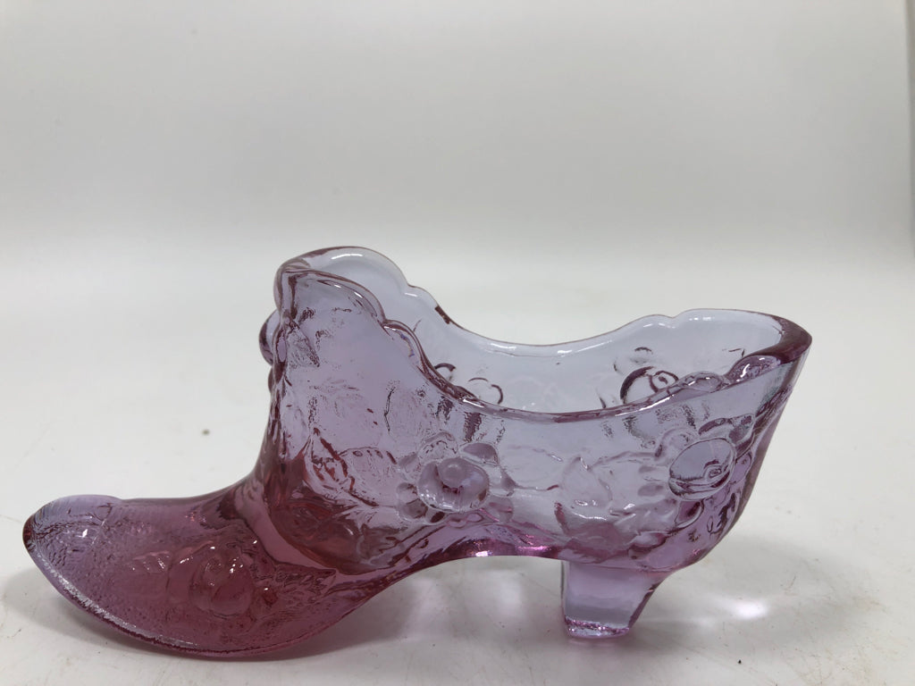 PINK DEPRESSION GLASS BOOT.