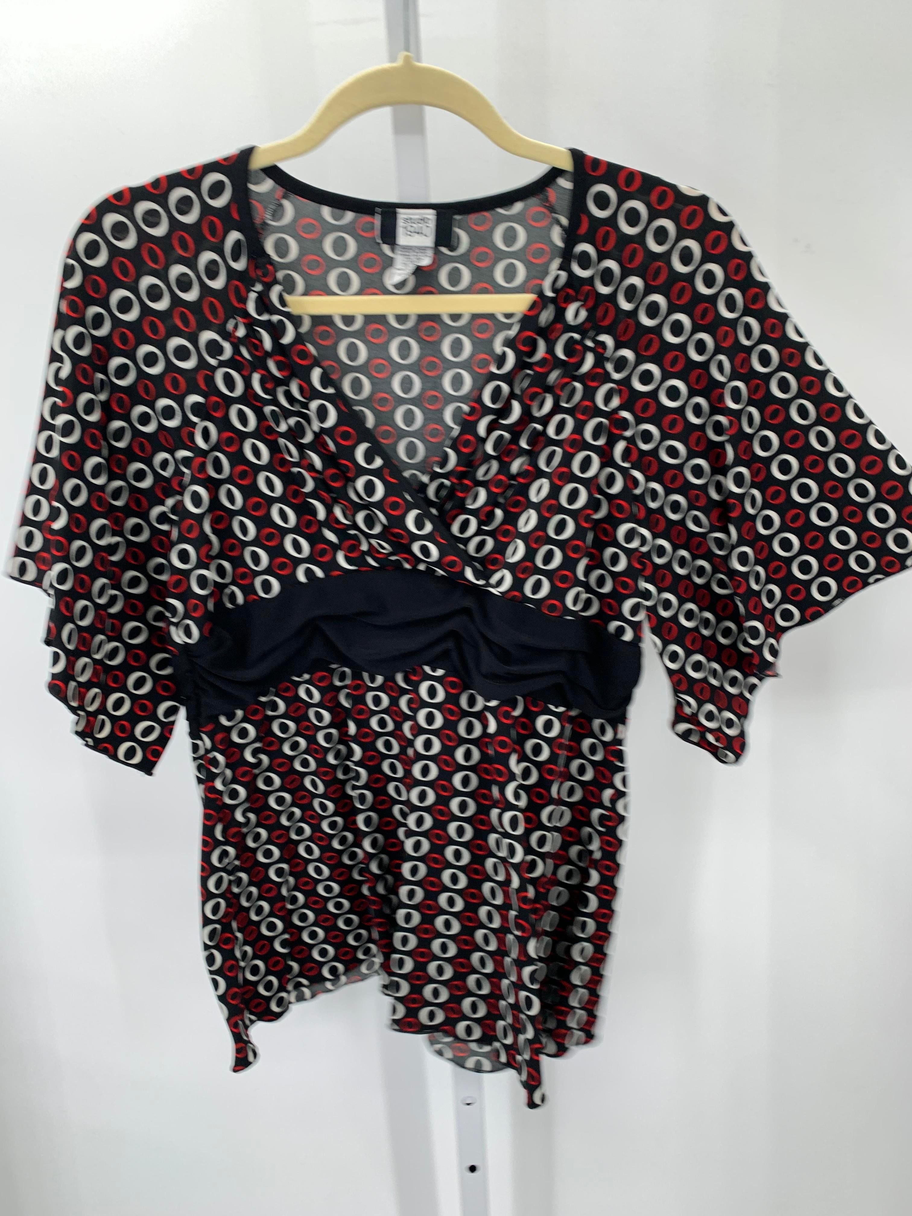 Studio 1940 Size Large Misses Short Sleeve Shirt