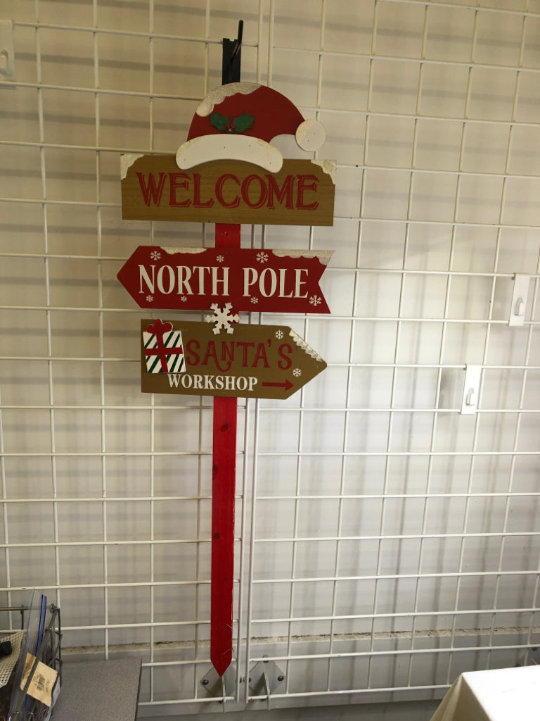 WELCOME, NORTH POLE, SANTAS WORKSHOP STACK.