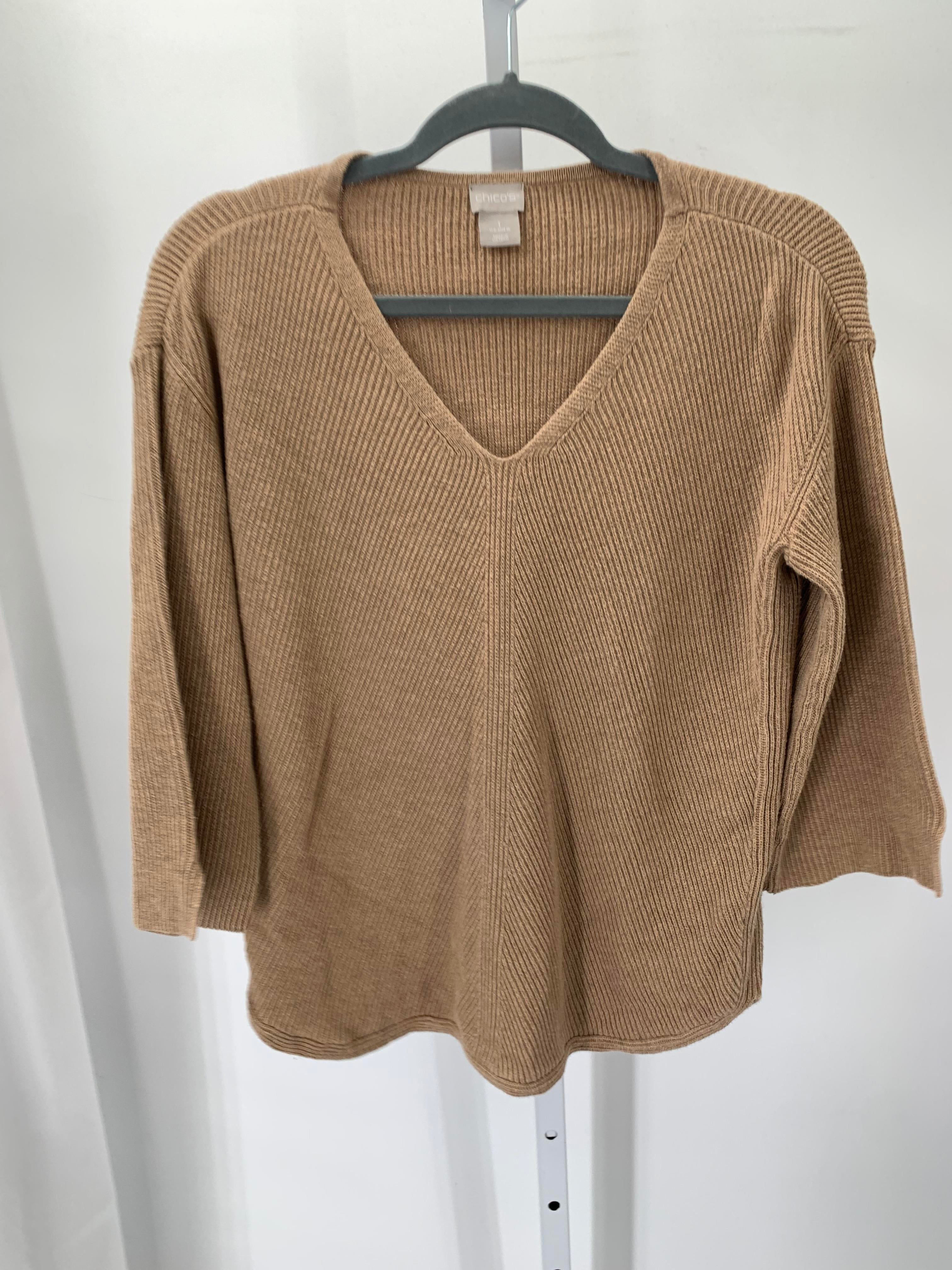 Chico's Size Medium Misses 3/4 Sleeve Sweater