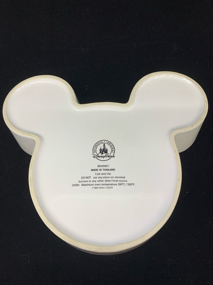 MICKEY SHAPED CERAMIC SERVING DISH.
