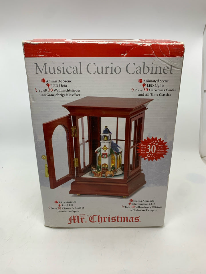 NIB MUSICAL CURIO CABINET - MR CHRISTMAS.