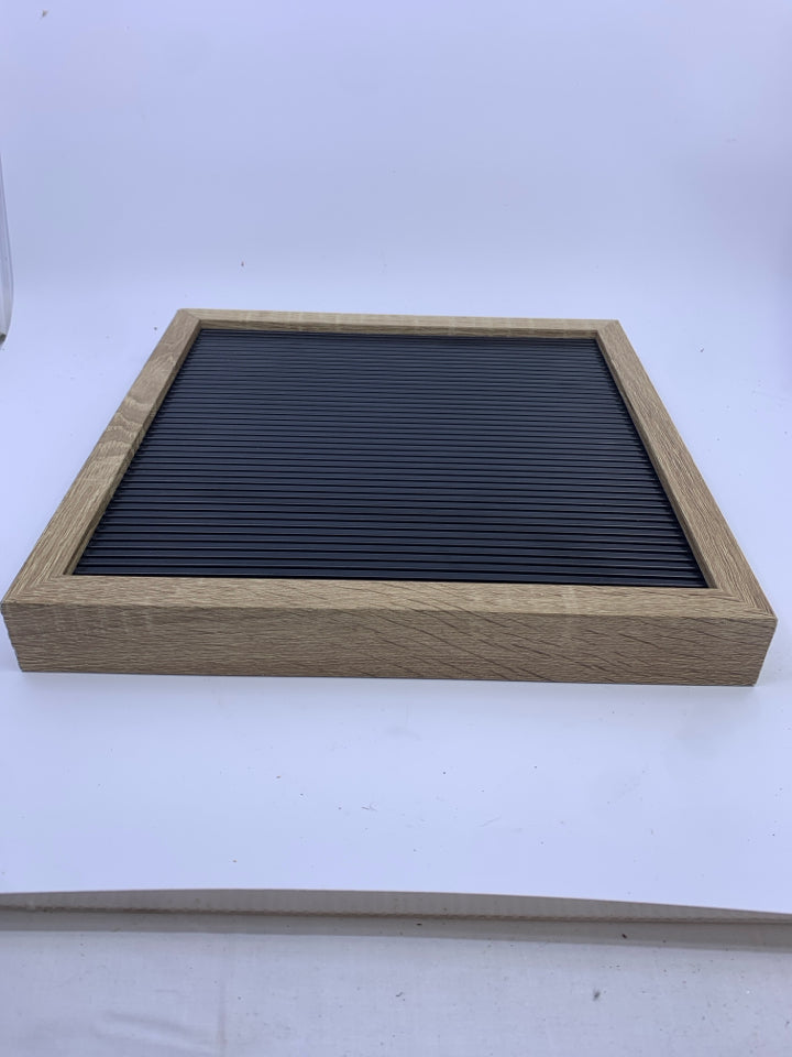 BLACK LETTER BOARD W WOOD FRAME.