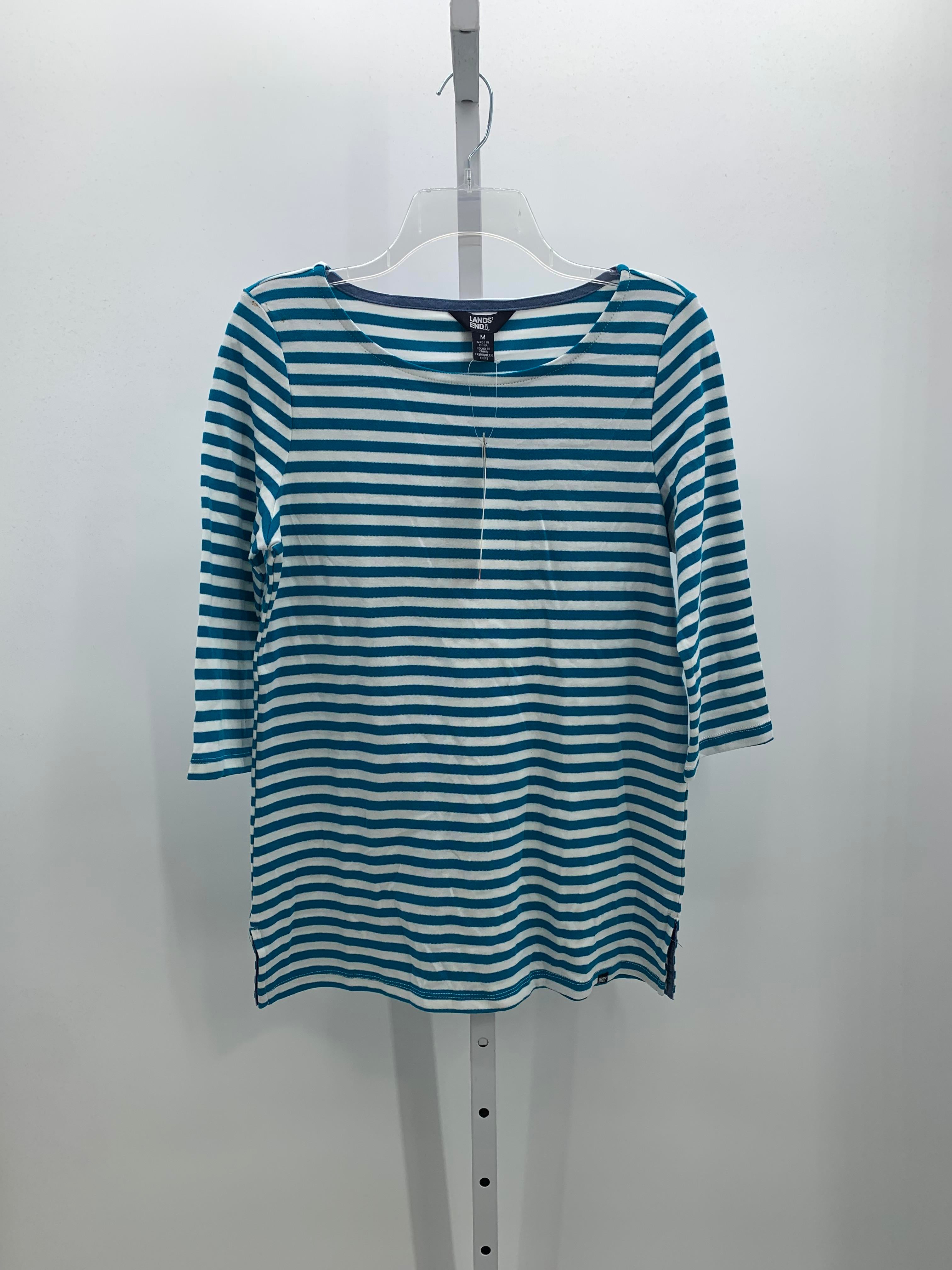 Lands End Size Medium Misses 3/4 Sleeve Shirt