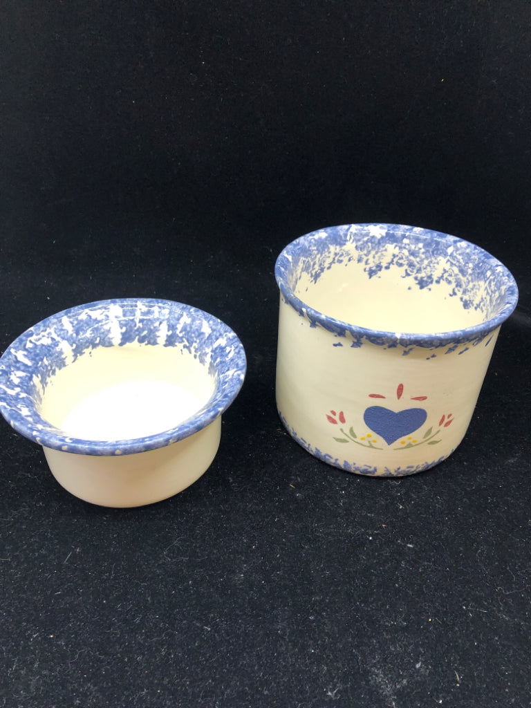 2pc BLUE HEART DIP CHILLER SERVER.