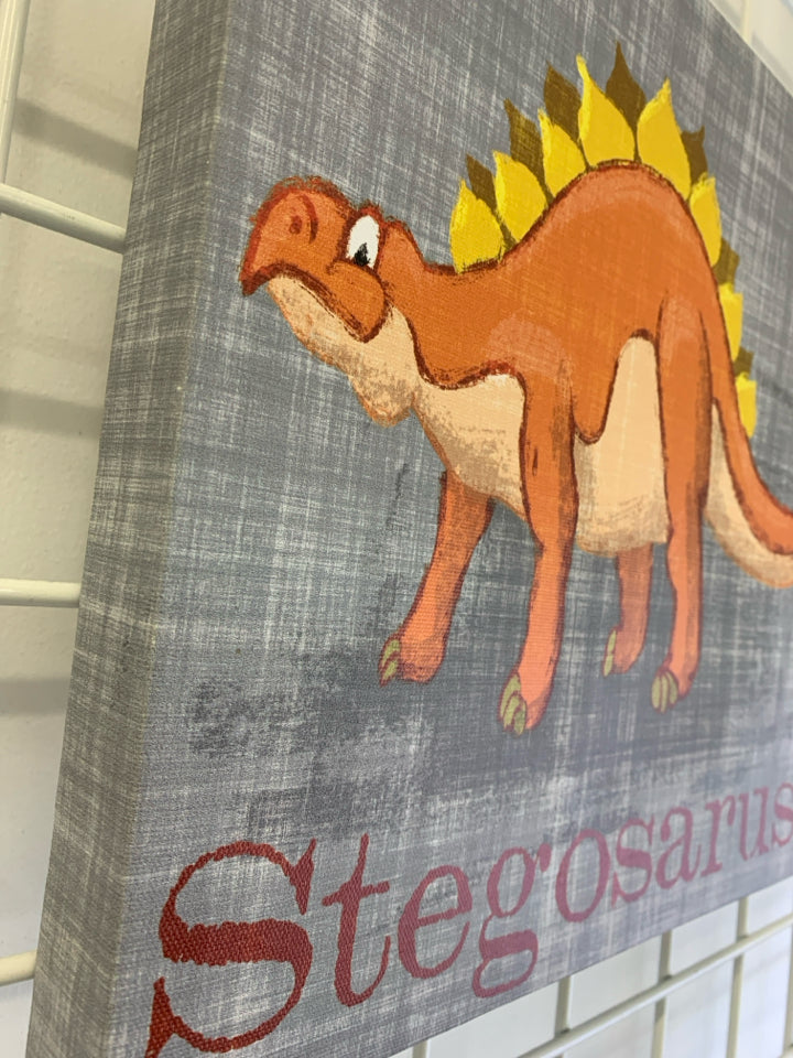 STEGOSAURUS CANVAS WALL ART.