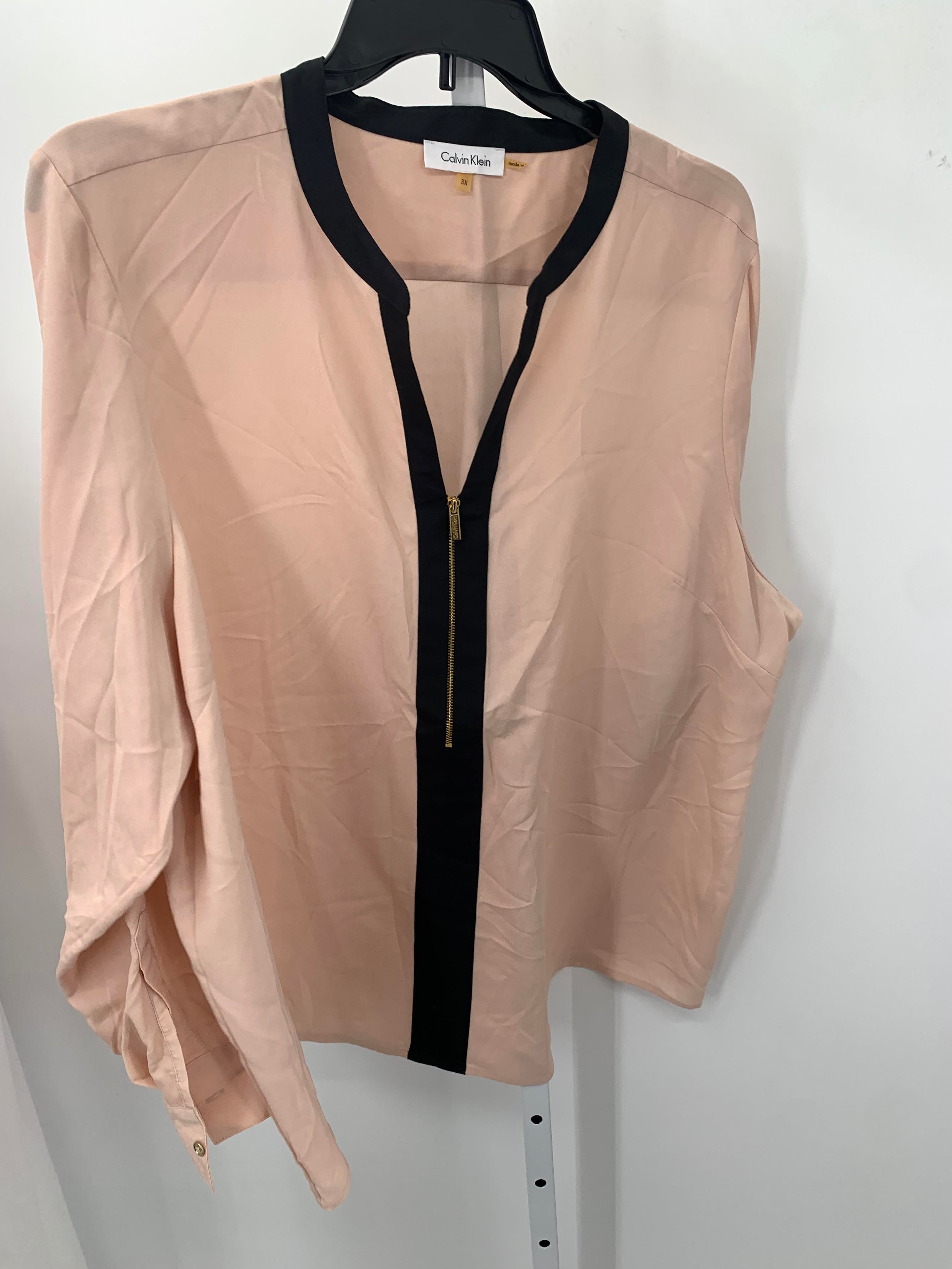 Calvin Klein Size 3X Womens Long Sleeve Shirt
