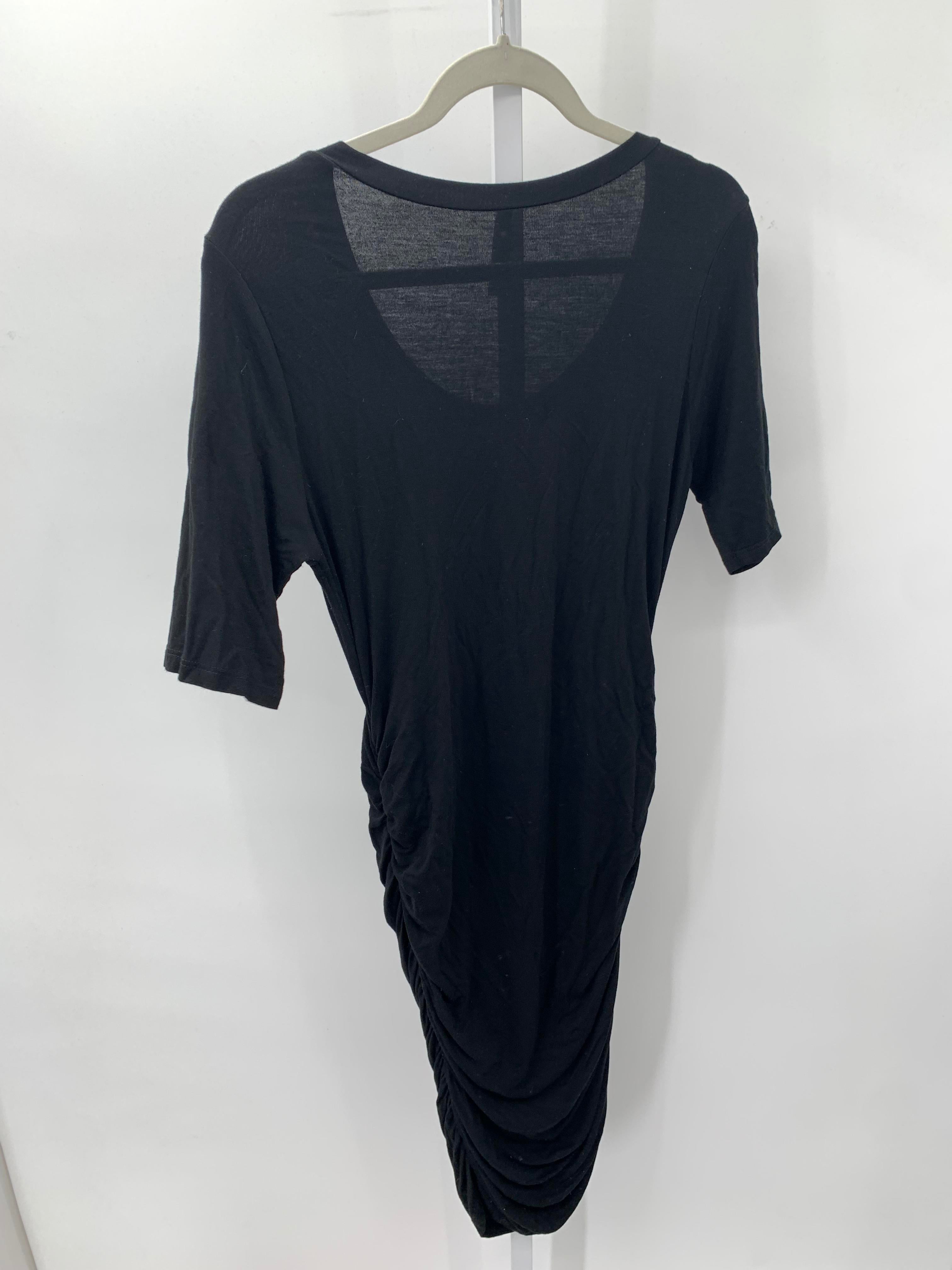 Black Size Large Maternity Short Sleeve Dress