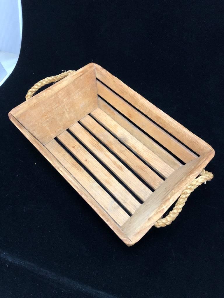 SM WOODEN BIN ROPE HANDLES.