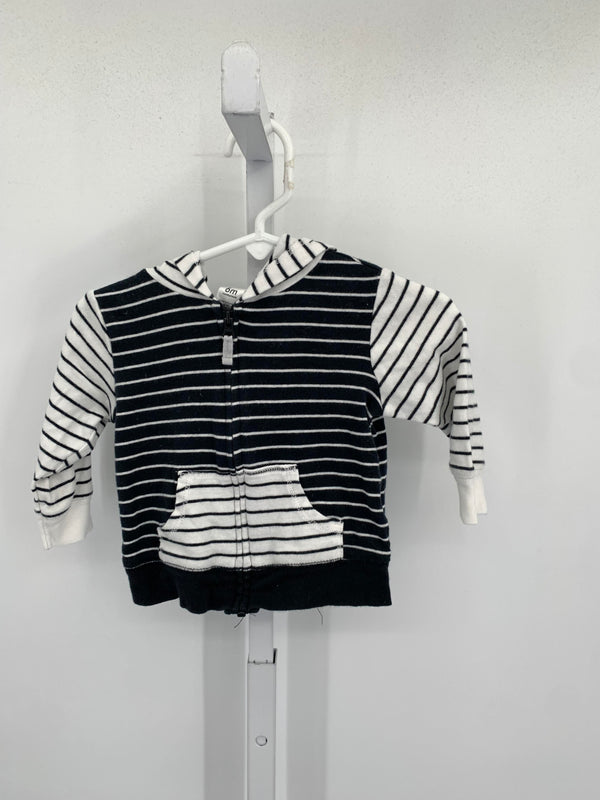 STRIPES HOODED ZIP KNIT