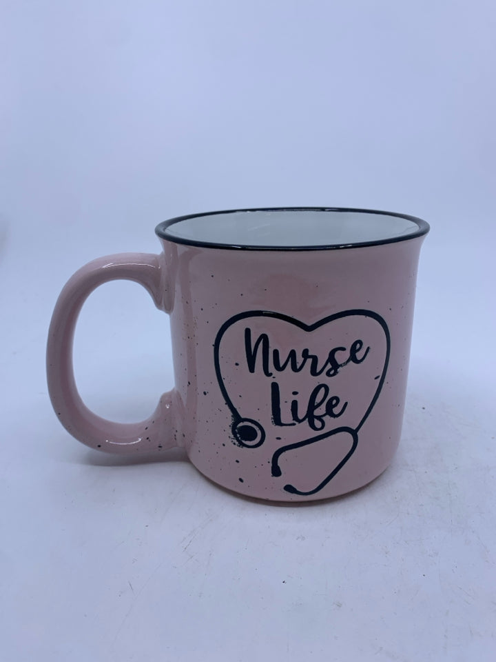 PINK NURSE LIFE MUG.