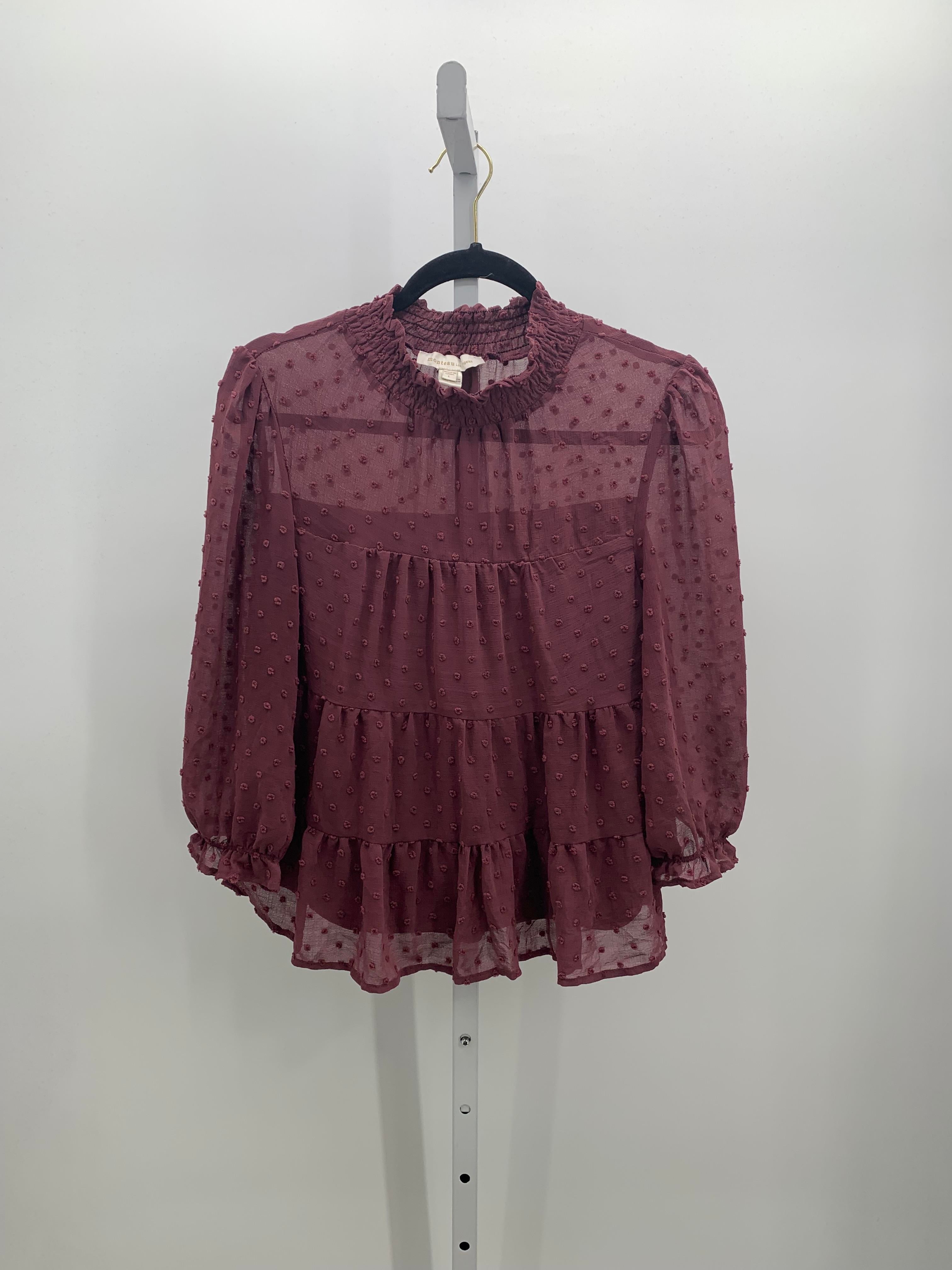 monteau Size Large Misses 3/4 Sleeve Shirt