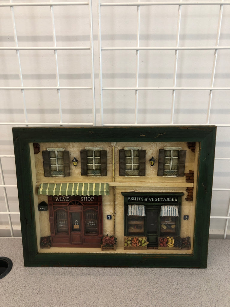 3D WINE SHOP SHADOW BOX STOREFRONT.
