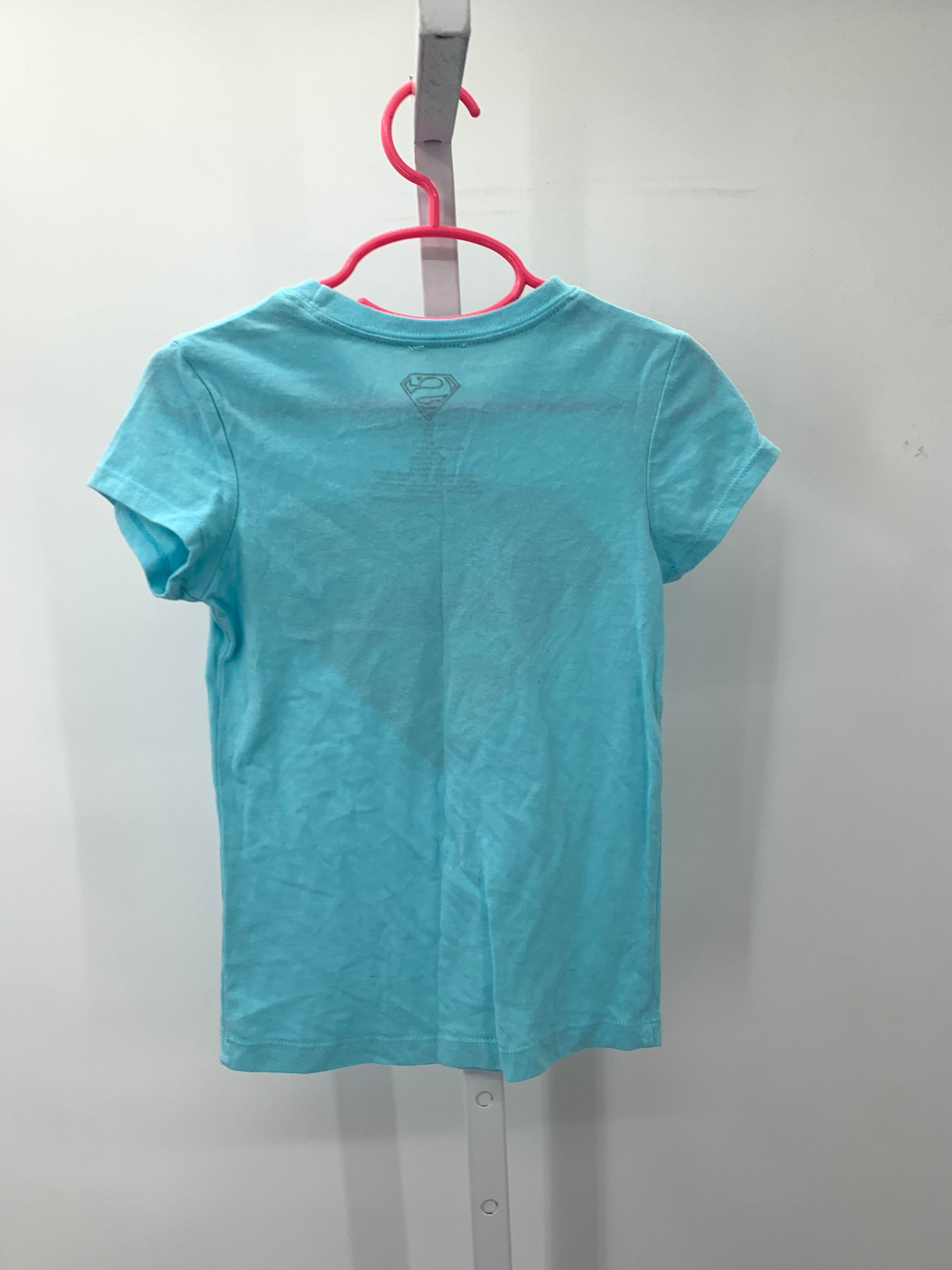 Superman Size 4-5 Girls Short Sleeve Shirt