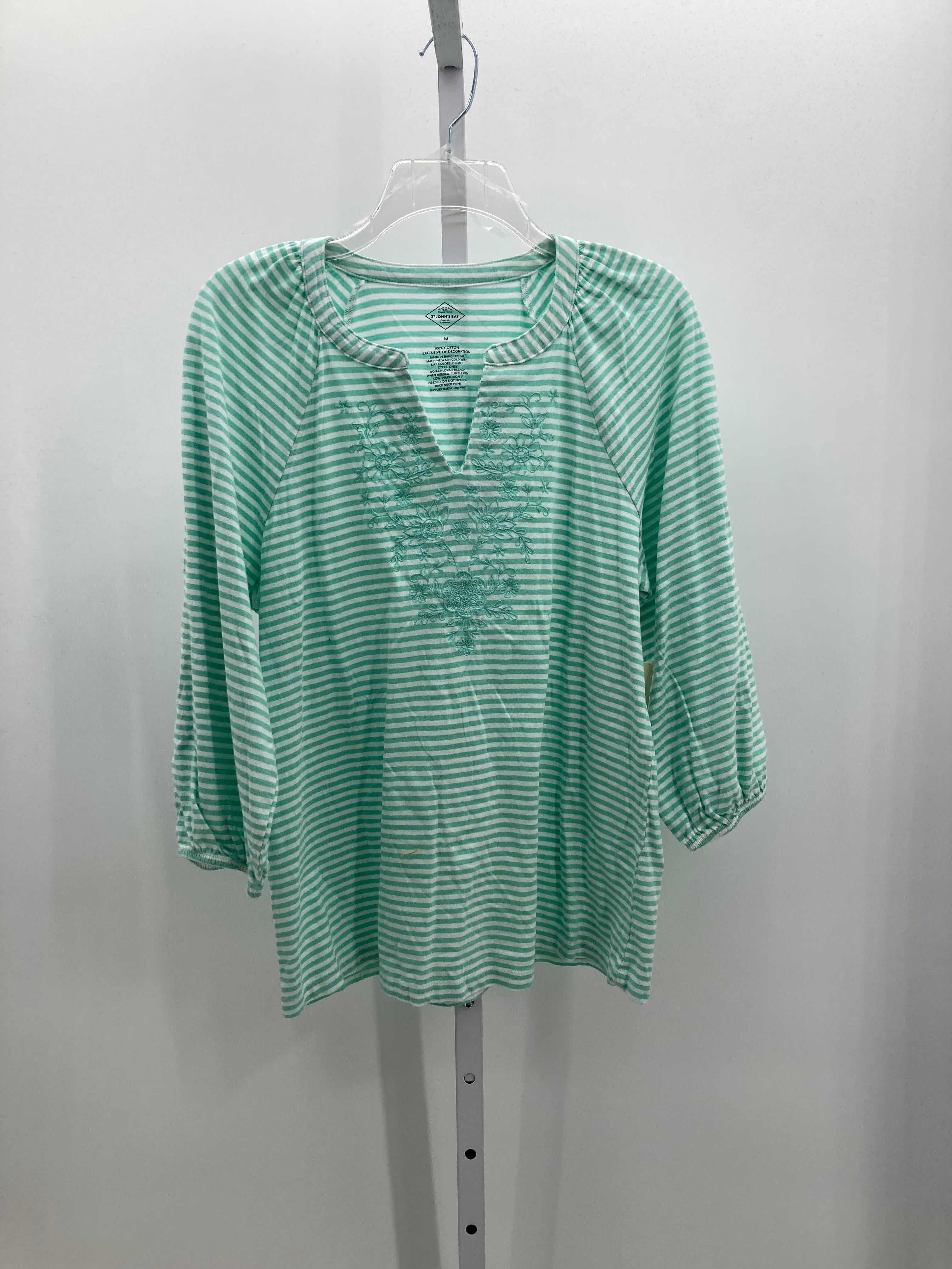 St. Johns Bay Size Medium Misses 3/4 Sleeve Shirt