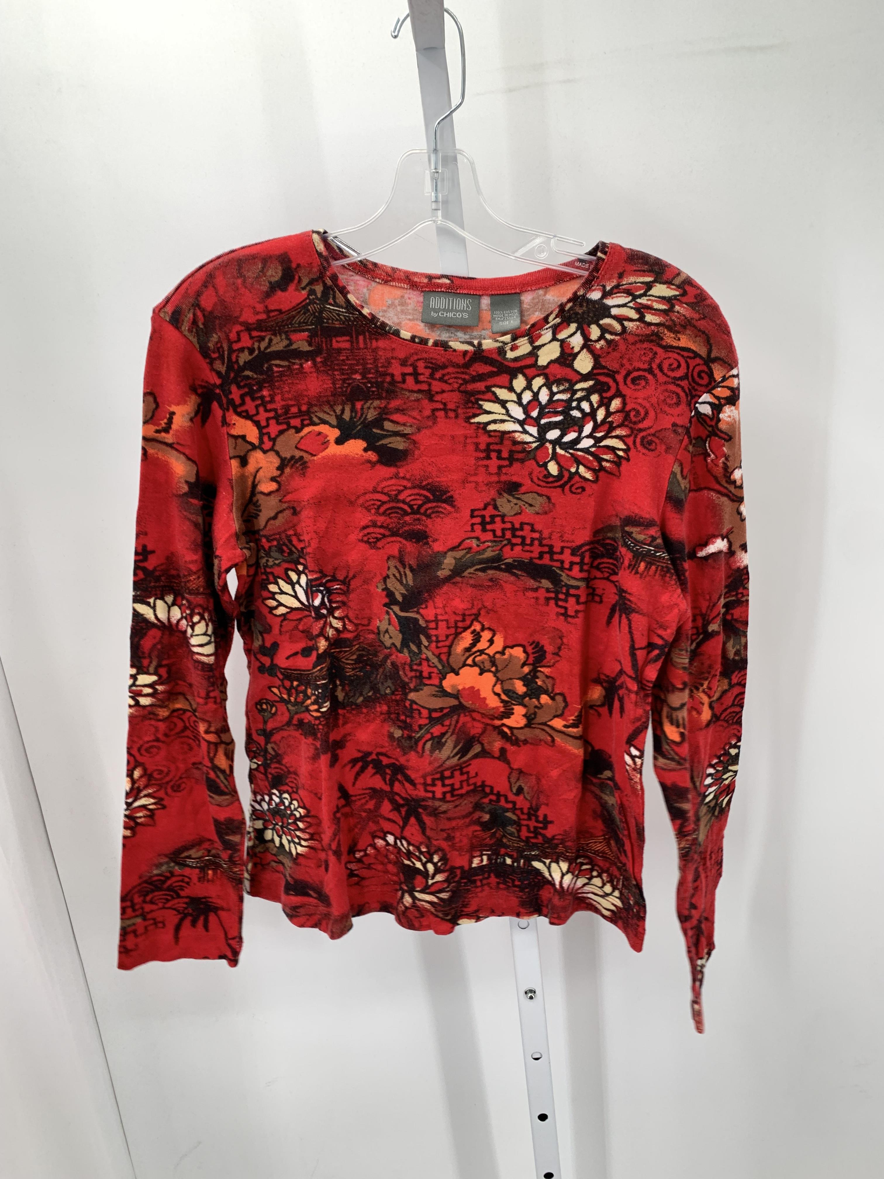 Chico's Size Small Misses Long Sleeve Shirt