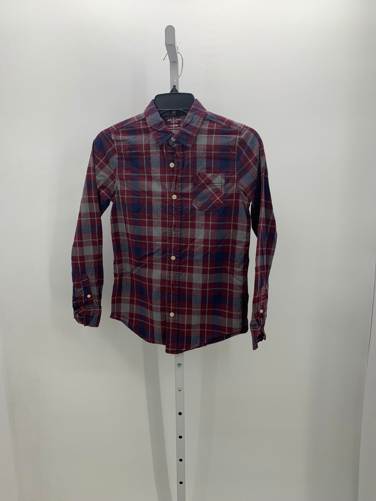 PLAID BTN DOWN