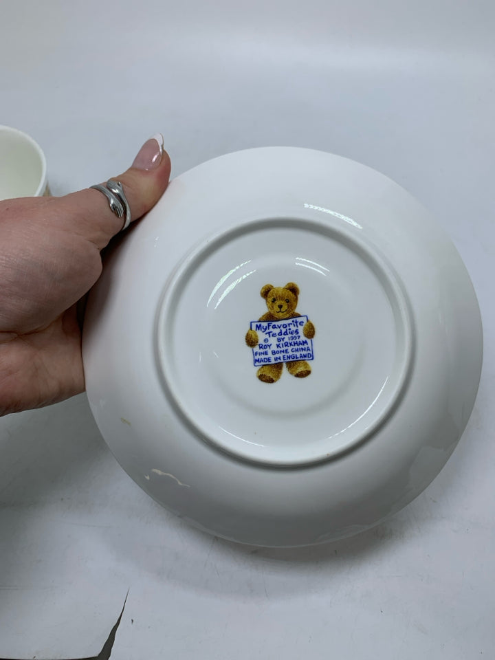 MY FAVORITE TEDDIES CUP/SAUCER 1997 BONE CHINA.