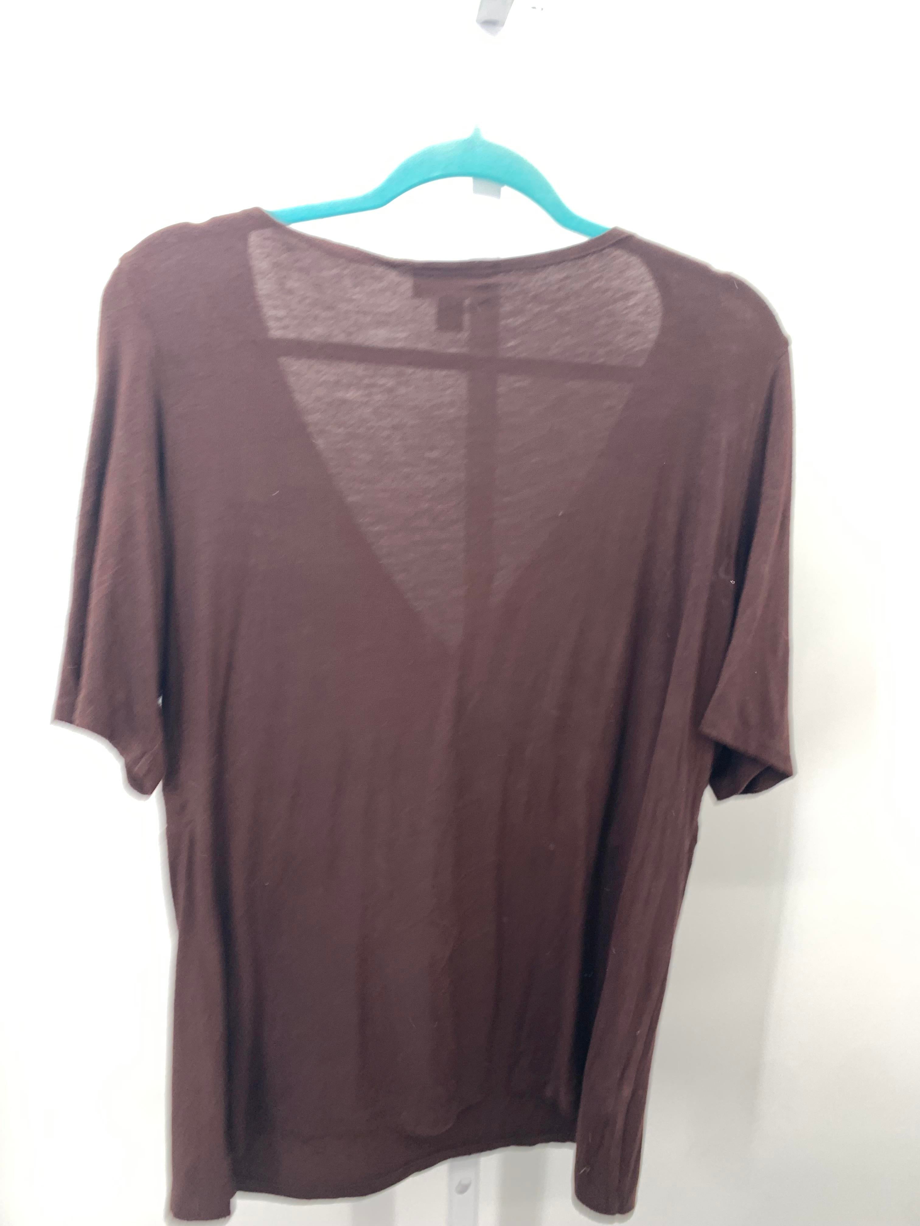 Ab Studio Size Extra Large Misses Short Sleeve Shirt