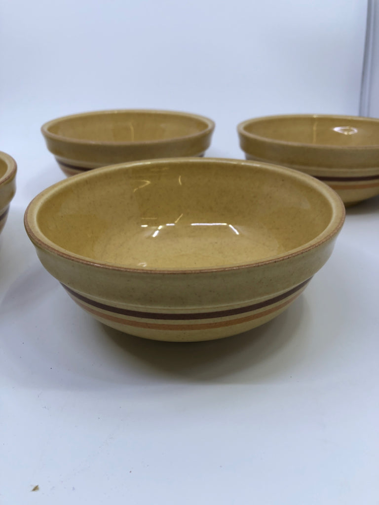 6 TAN PFALTZGRAFF BOWLS.