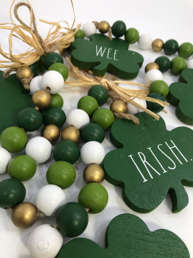 IRISH WOODEN HANGING GARLAND.