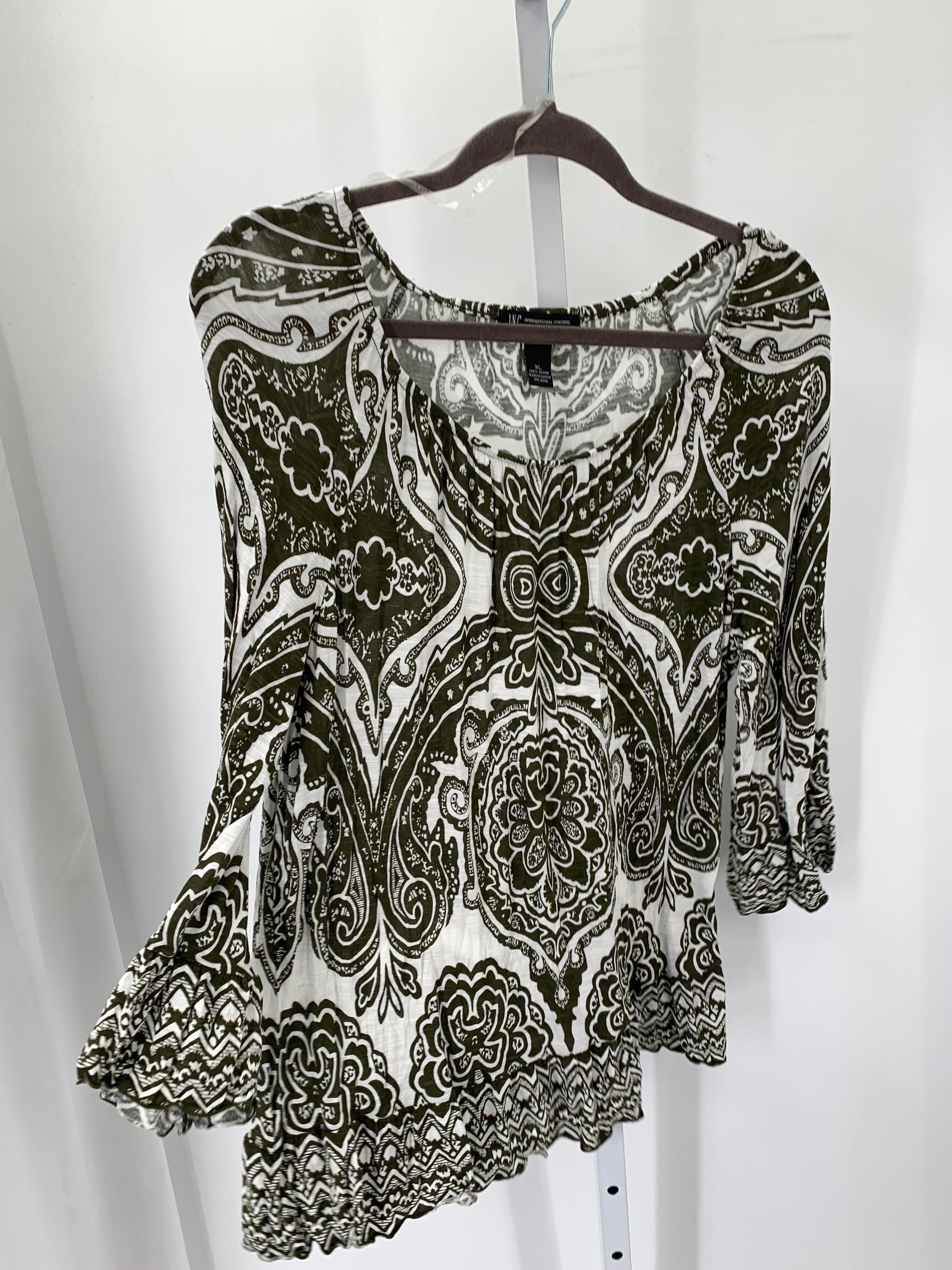 INC Size Extra Large Misses 3/4 Sleeve Shirt