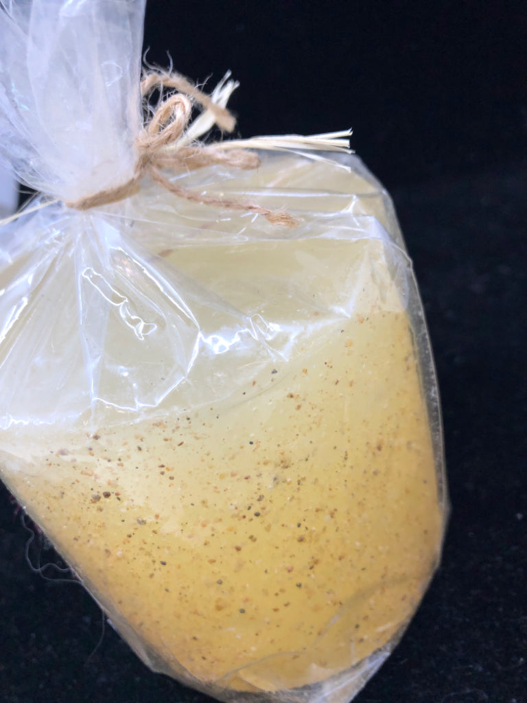 NIP POTTERY BARN SAND PILLAR CANDLE.