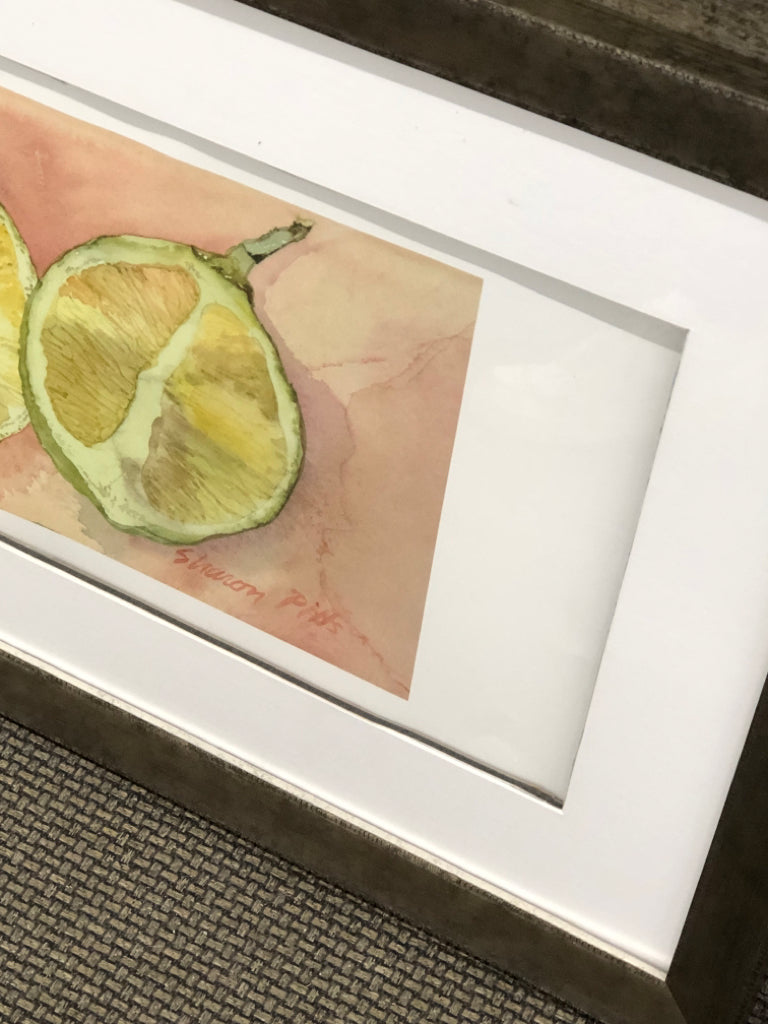 LIMES WATER COLOR SILVER FRAMES.