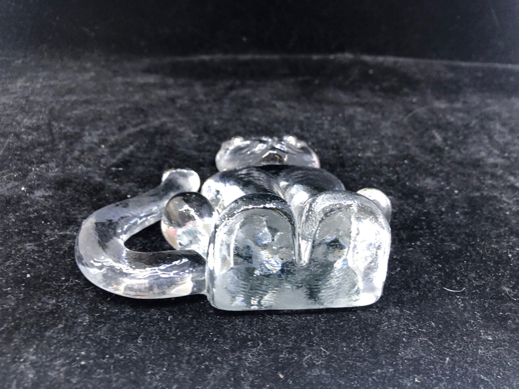 GLASS CAT DOOR STOP.