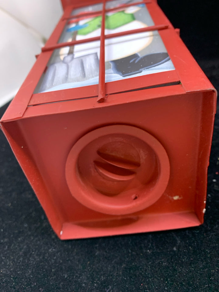 METAL WELCOME SNOWMAN LANTERN.