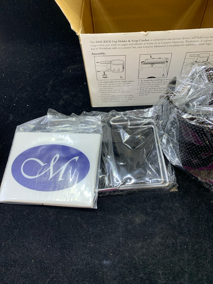 NIB SIDEKICK CUP HOLDER SCRAP CATCHER.