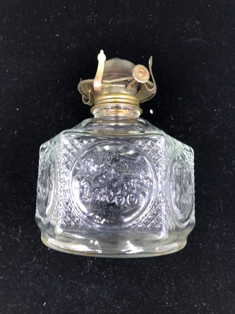 VTG HEXAGON OIL LAMP.