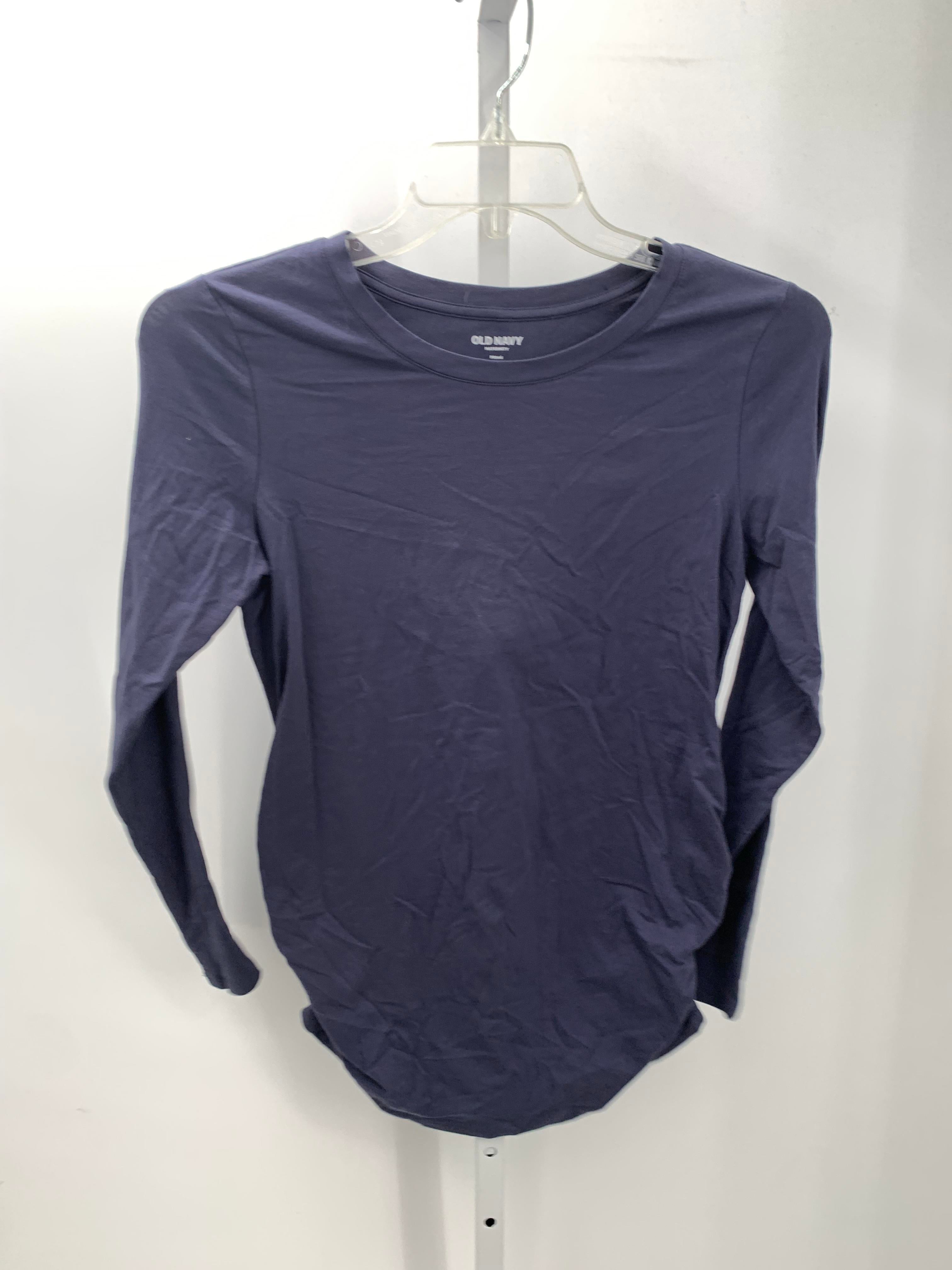 Old Navy Blue Size Medium Maternity Long Sleeve Shirt