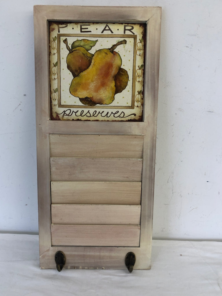 PEAR SHUTTER HOOK WALL HANGING.