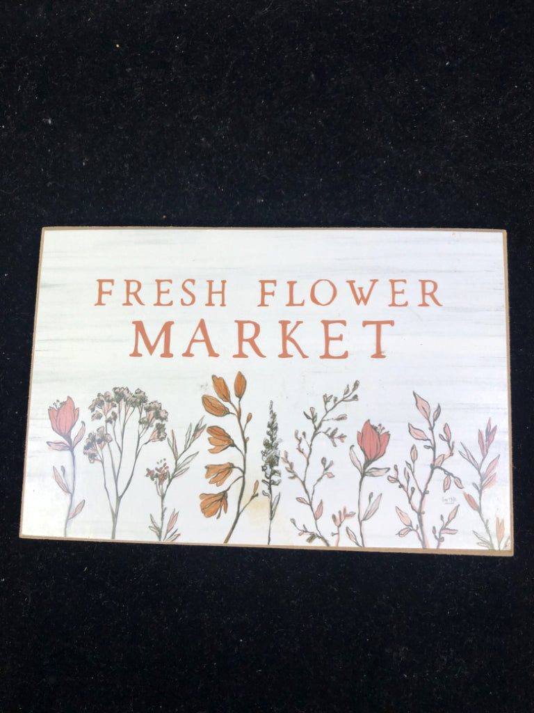 FRESH FLOWER MARKET WOOD BLOCK.