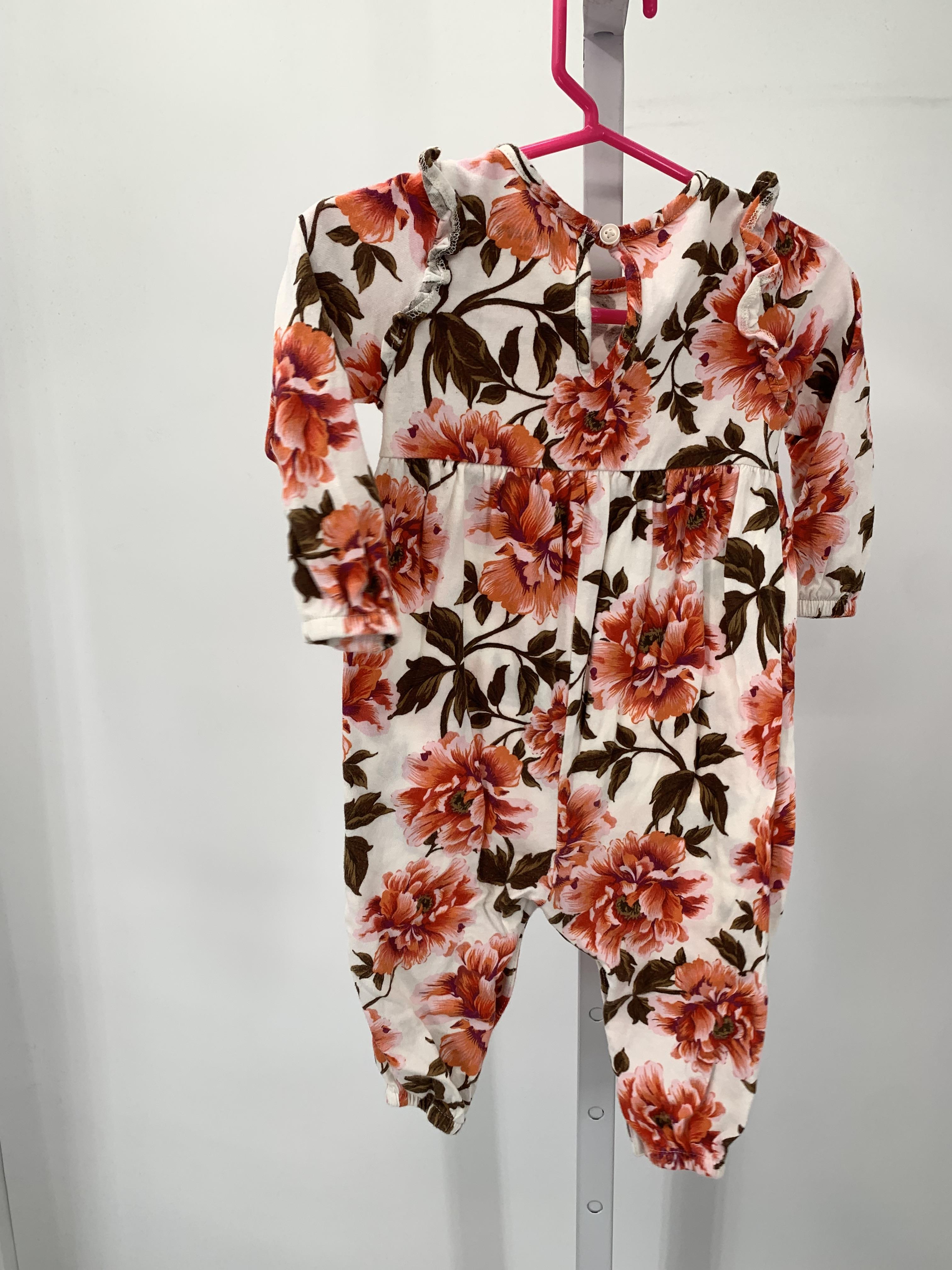 Old Navy Size 6-12 mon Girls Long Slv. Romper