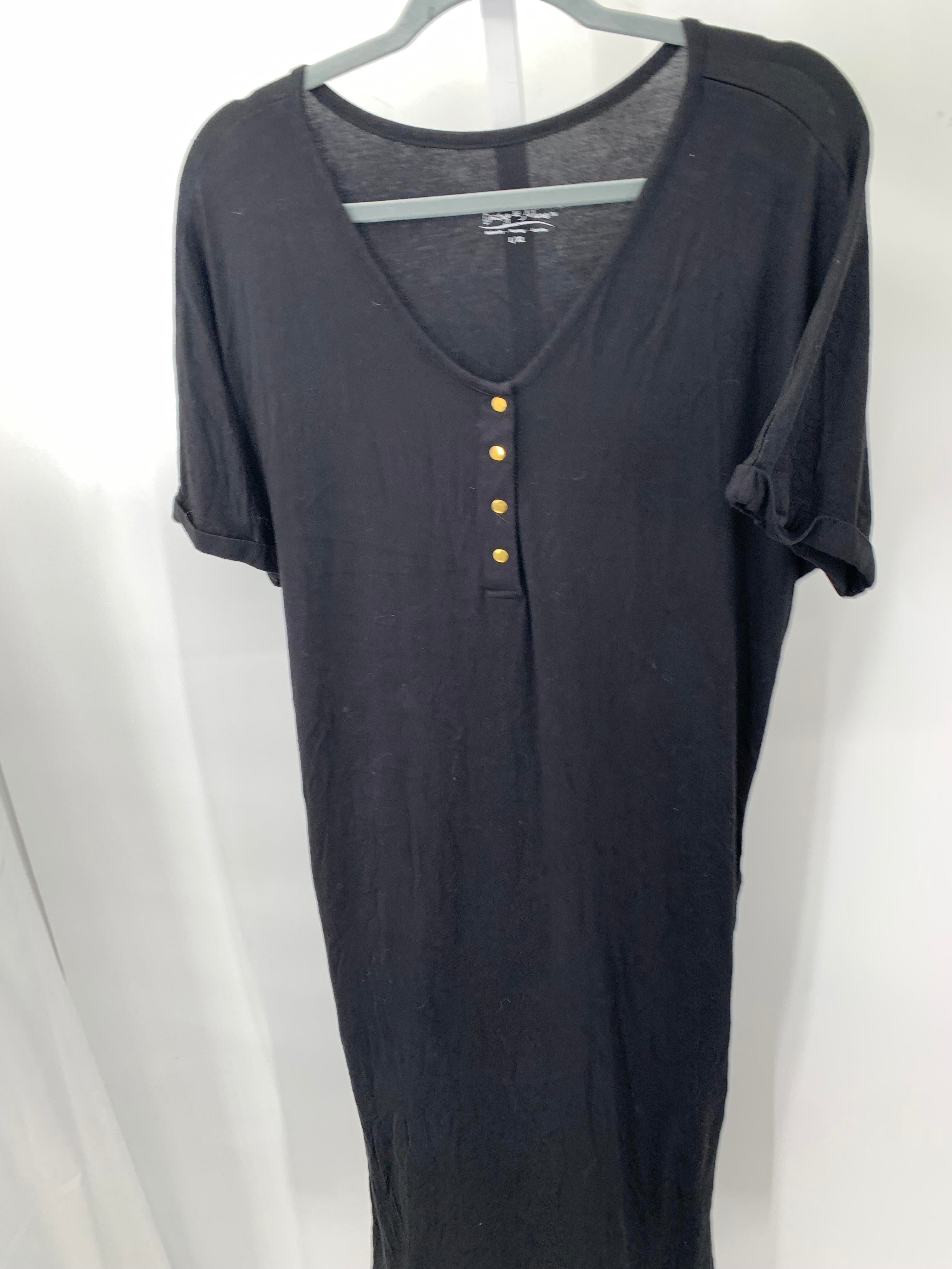 Black Size Large Maternity Short Sleeve Dress