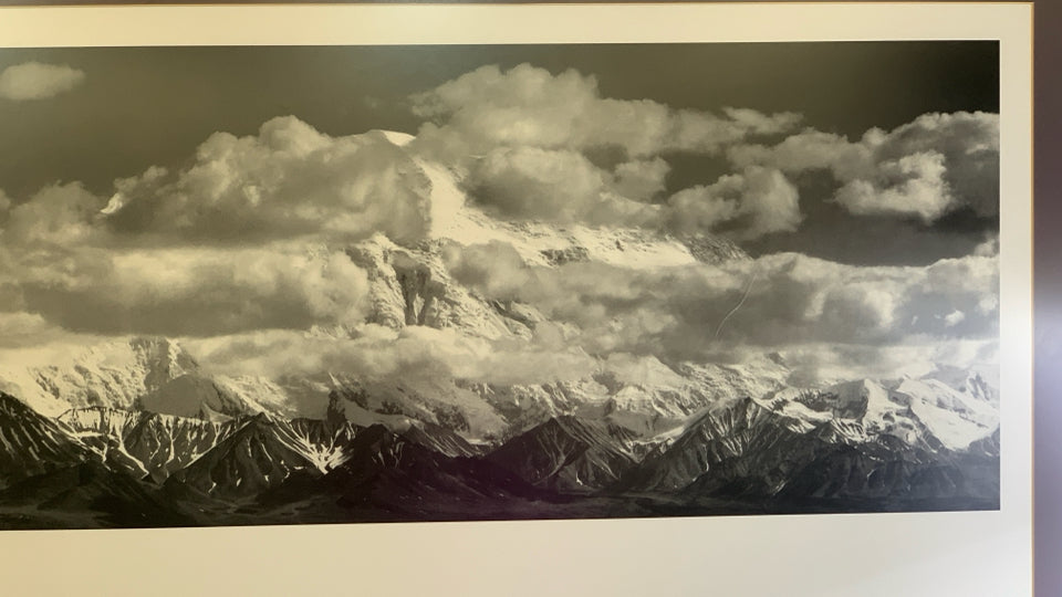 ANSEL ADAMS MOUNT MCKINLEY PHOTOGRAPH FRAMED ART.