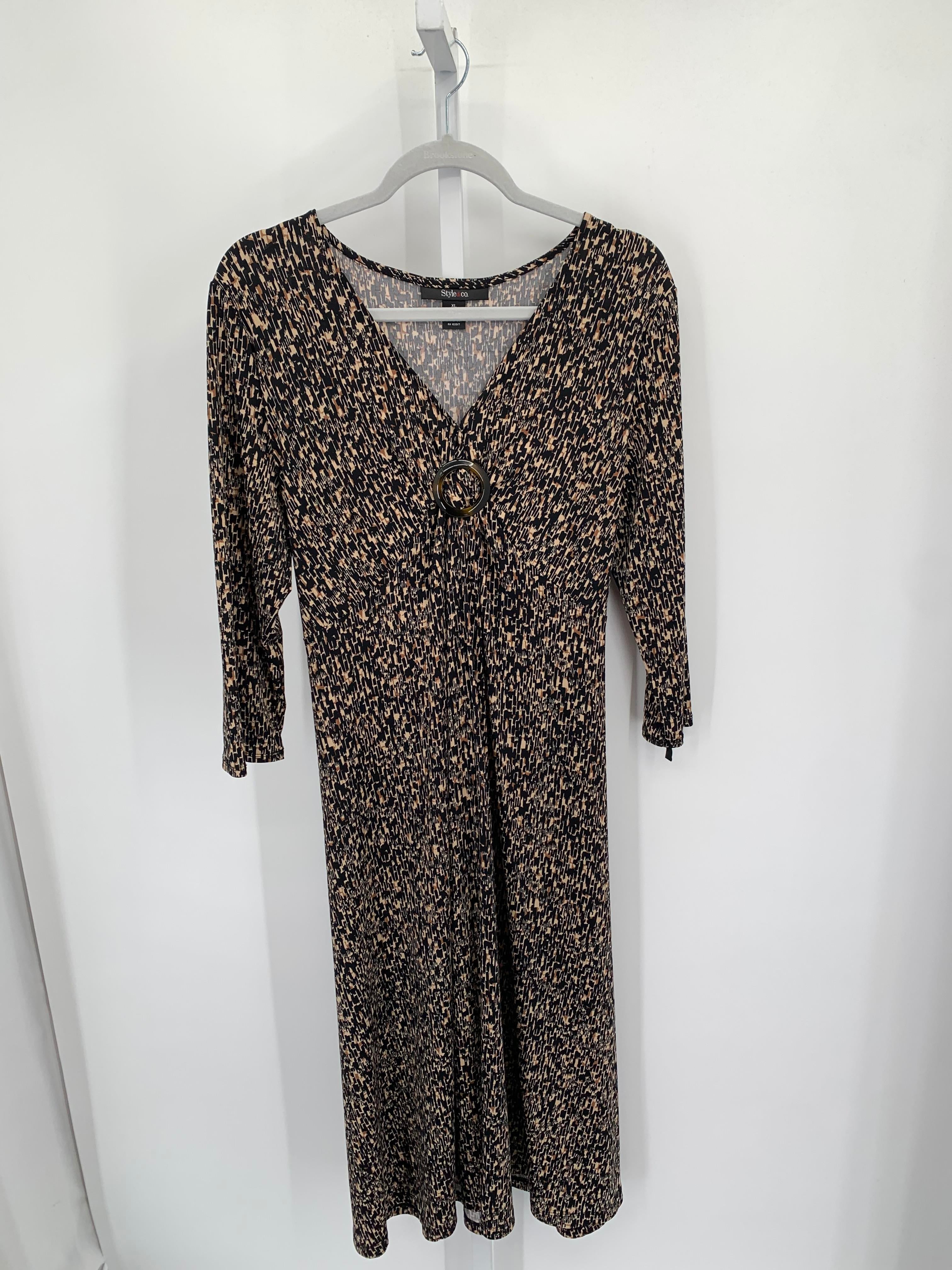 Style & Co. Size Extra Large Misses 3/4 Sleeve Dress