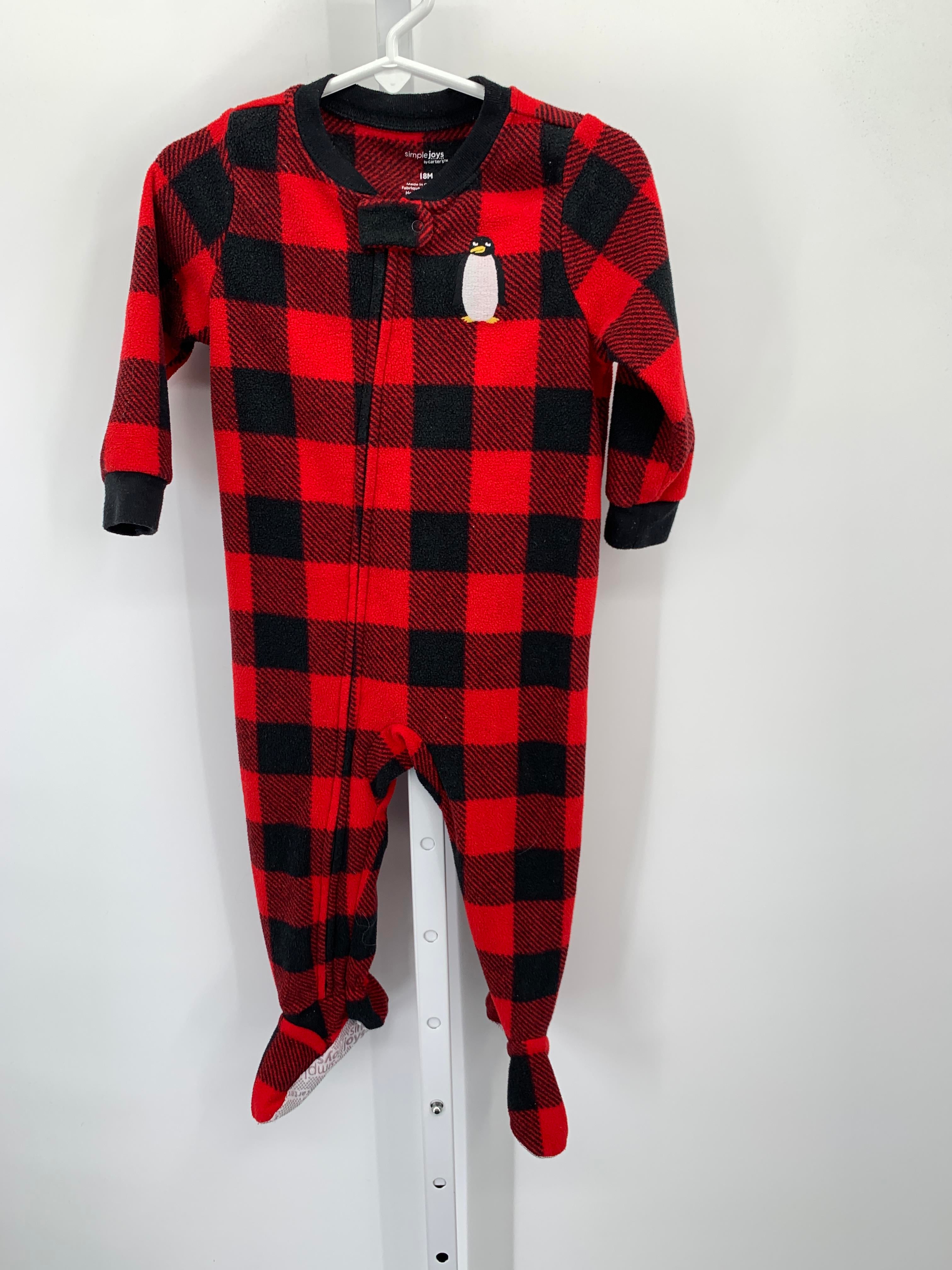 BLACK CHECKERED FLEECE PENGUIN