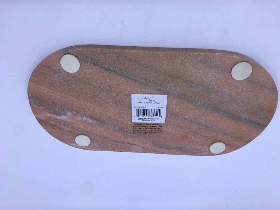 HEAVY MARBLE SLATE OVAL TRAY.