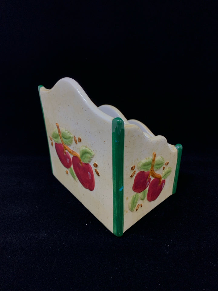 CERAMIC APPLES LETTER BOX.