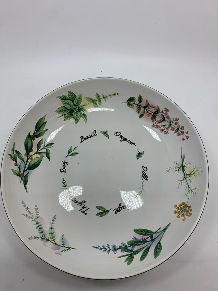 HERB THEMED CENTERPIECE BOWL.
