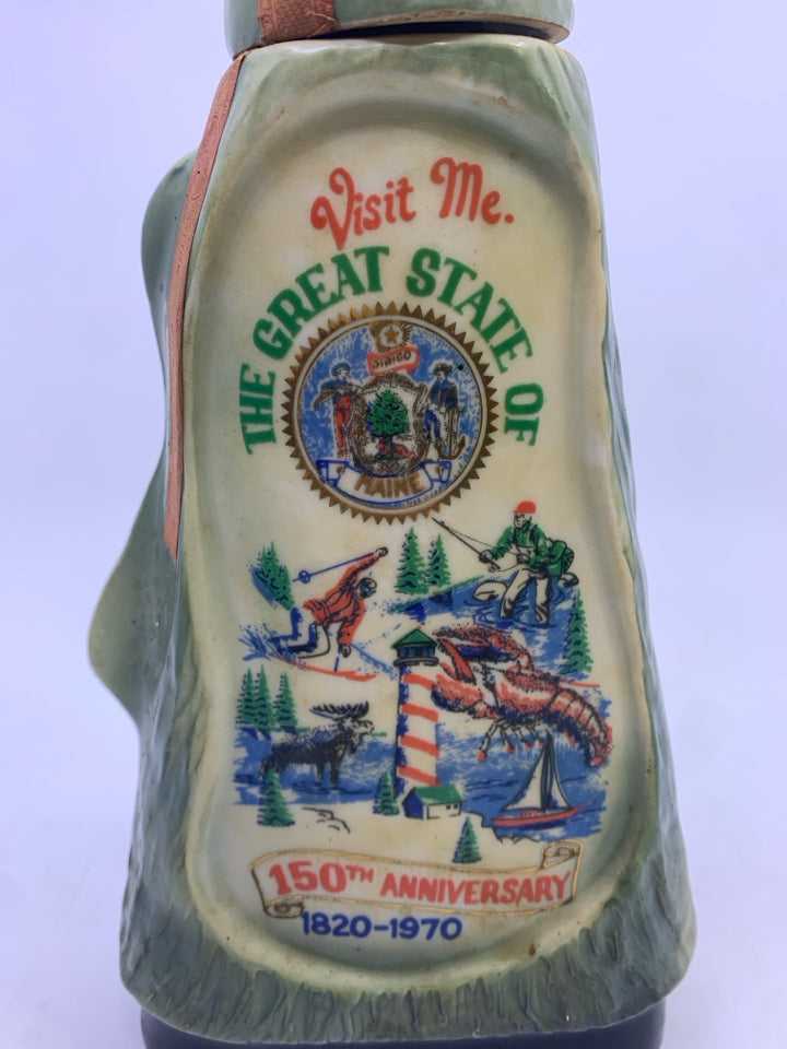 VTG MAINE JIM BEAM WHISKEY EMPTY DECANTER.