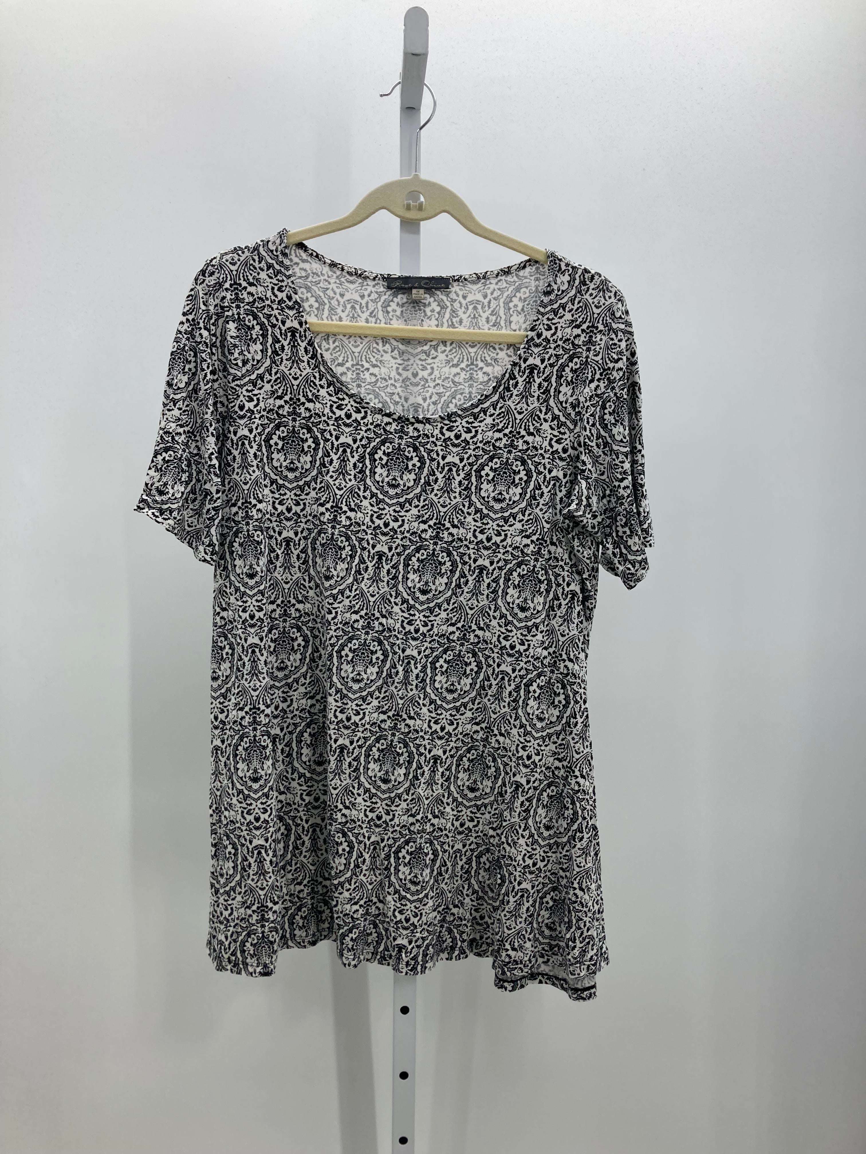 Rose & Olive Size 1X Womens Short Sleeve Shirt