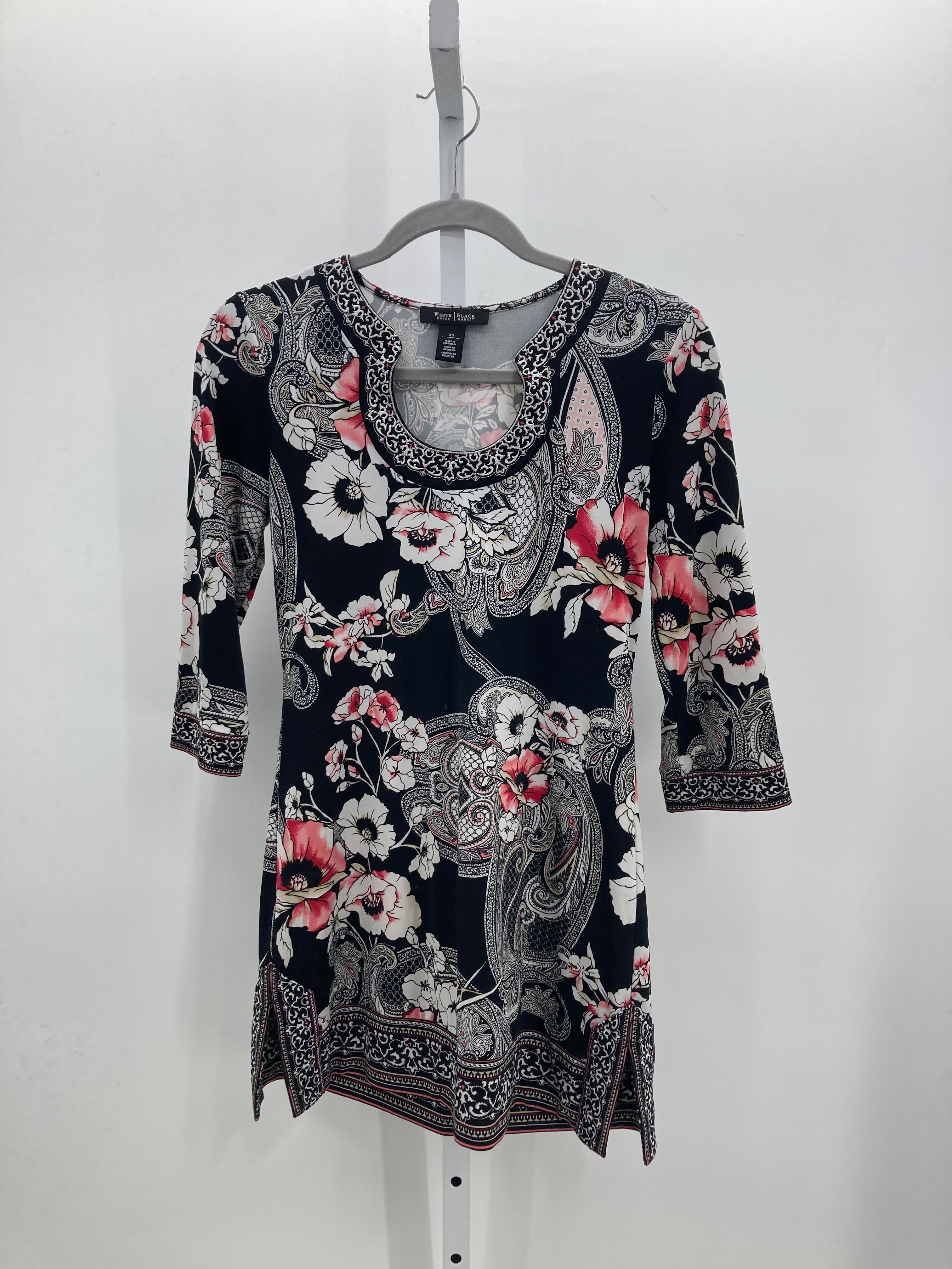 White House Black Size X Small Misses 3/4 Sleeve Dress